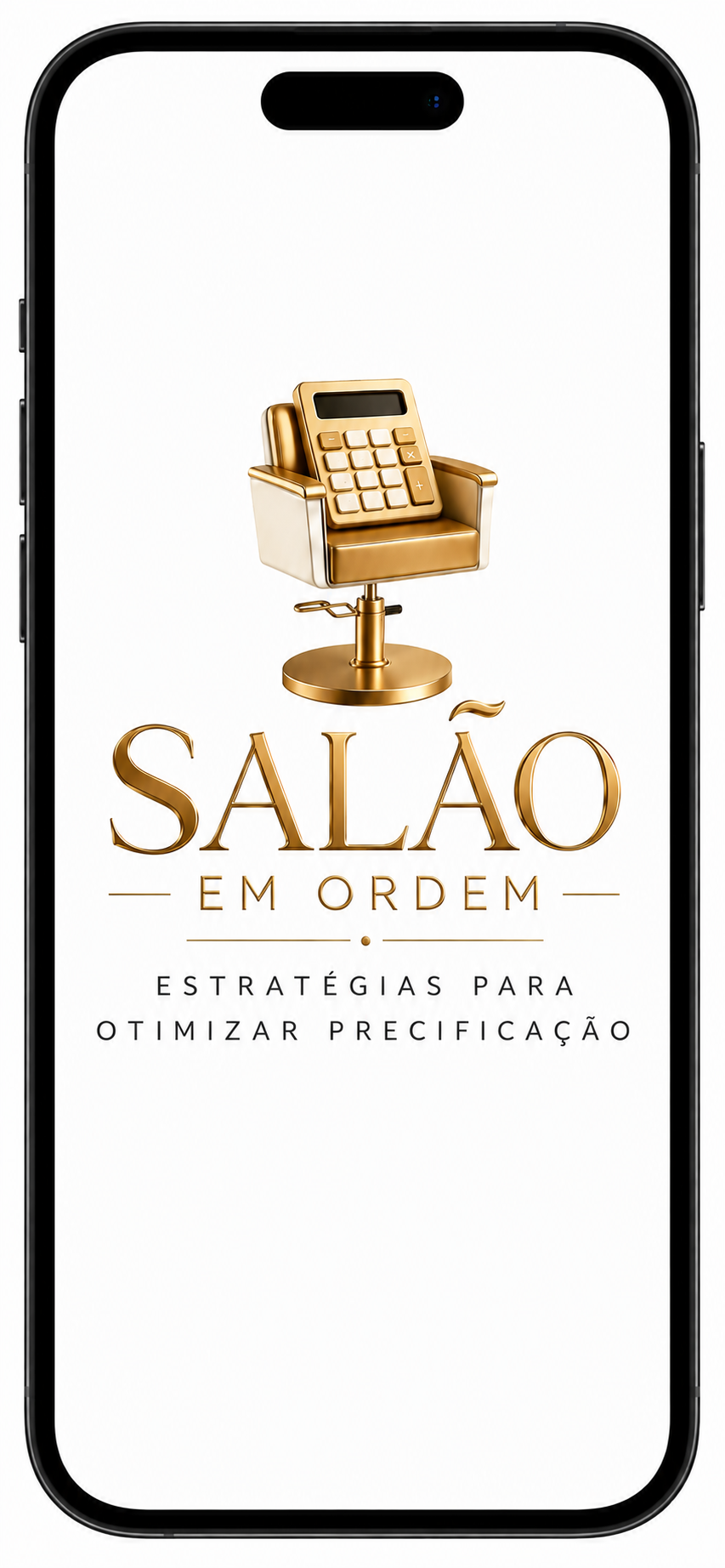 Tela inicial do aplicativo Salão Em Ordem